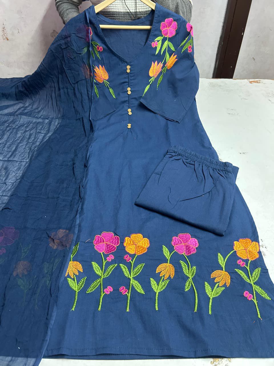 Easy Breezy Cotton Three-Piece Suit Set