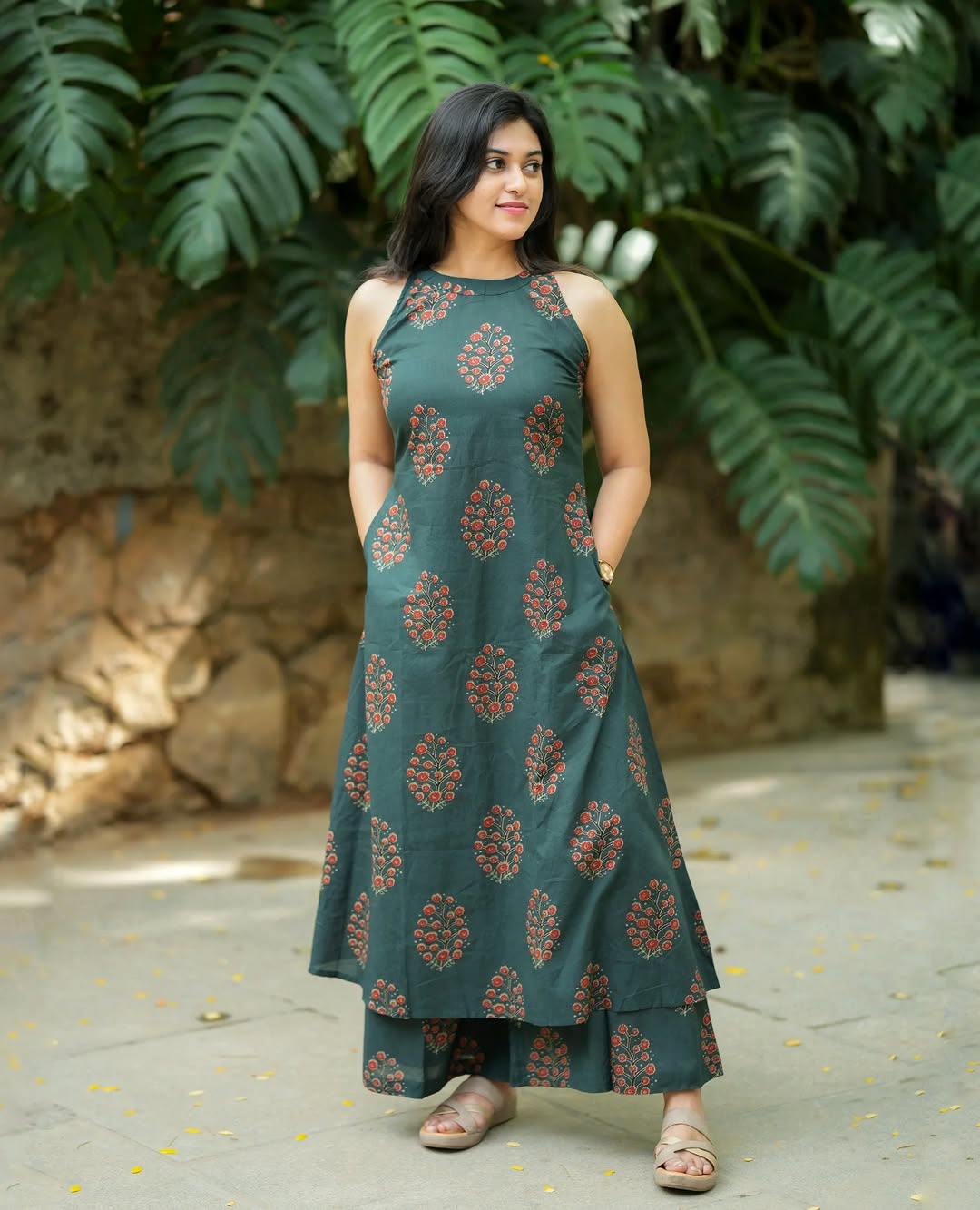 Printed Cotton Kurti and Plazzo Set