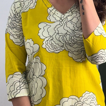 Comfy Pure Cotton Kurti with pocket and plazzo