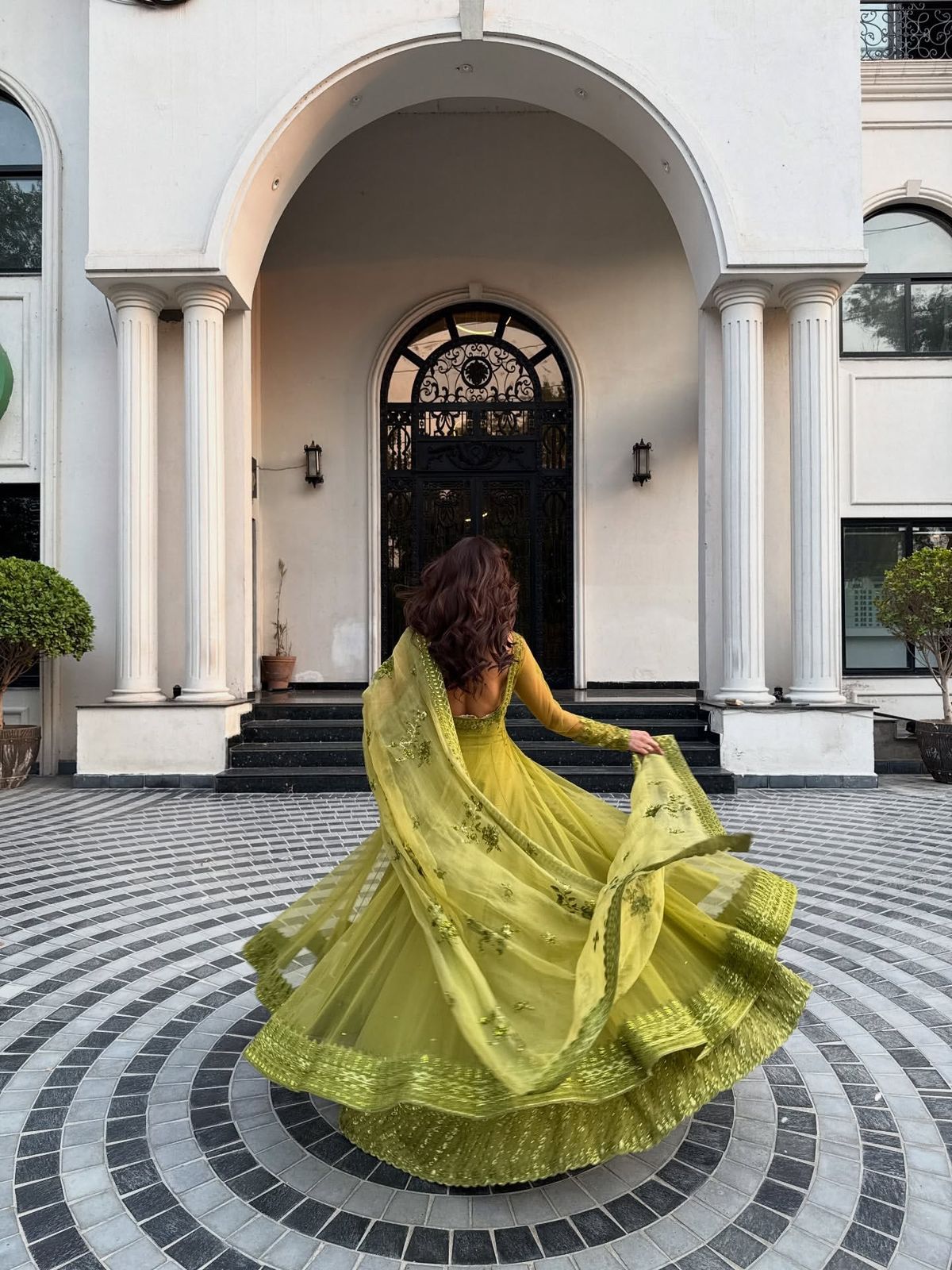 Dream Butterfly Net Lehenga Set with Shrug