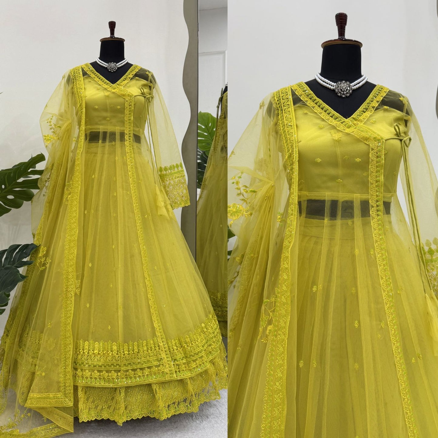 Dream Butterfly Net Lehenga Set with Shrug