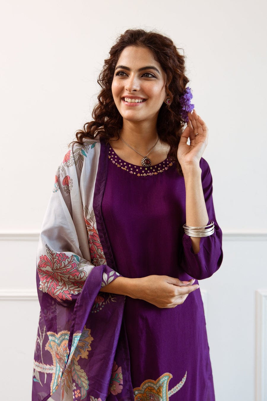 Gulroz – Soft Silk Floral Ensemble