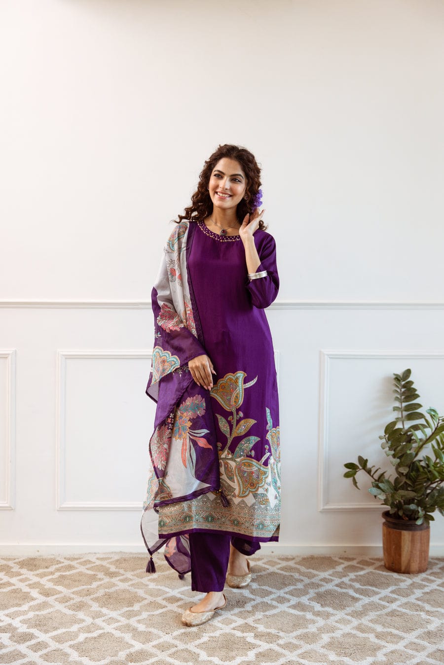Gulroz – Soft Silk Floral Ensemble