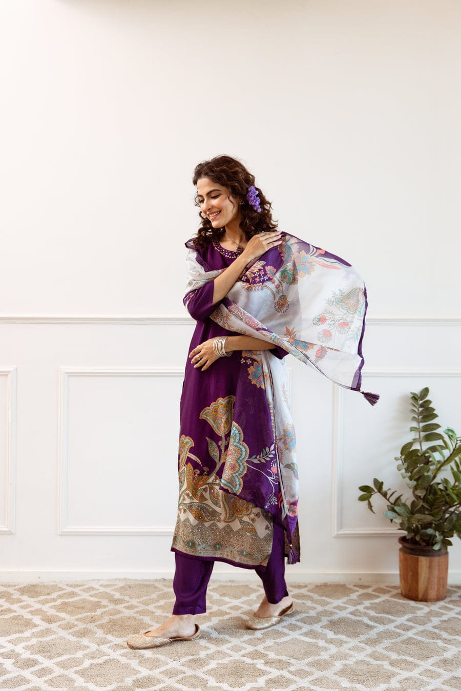 Gulroz – Soft Silk Floral Ensemble