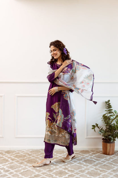 Gulroz – Soft Silk Floral Ensemble