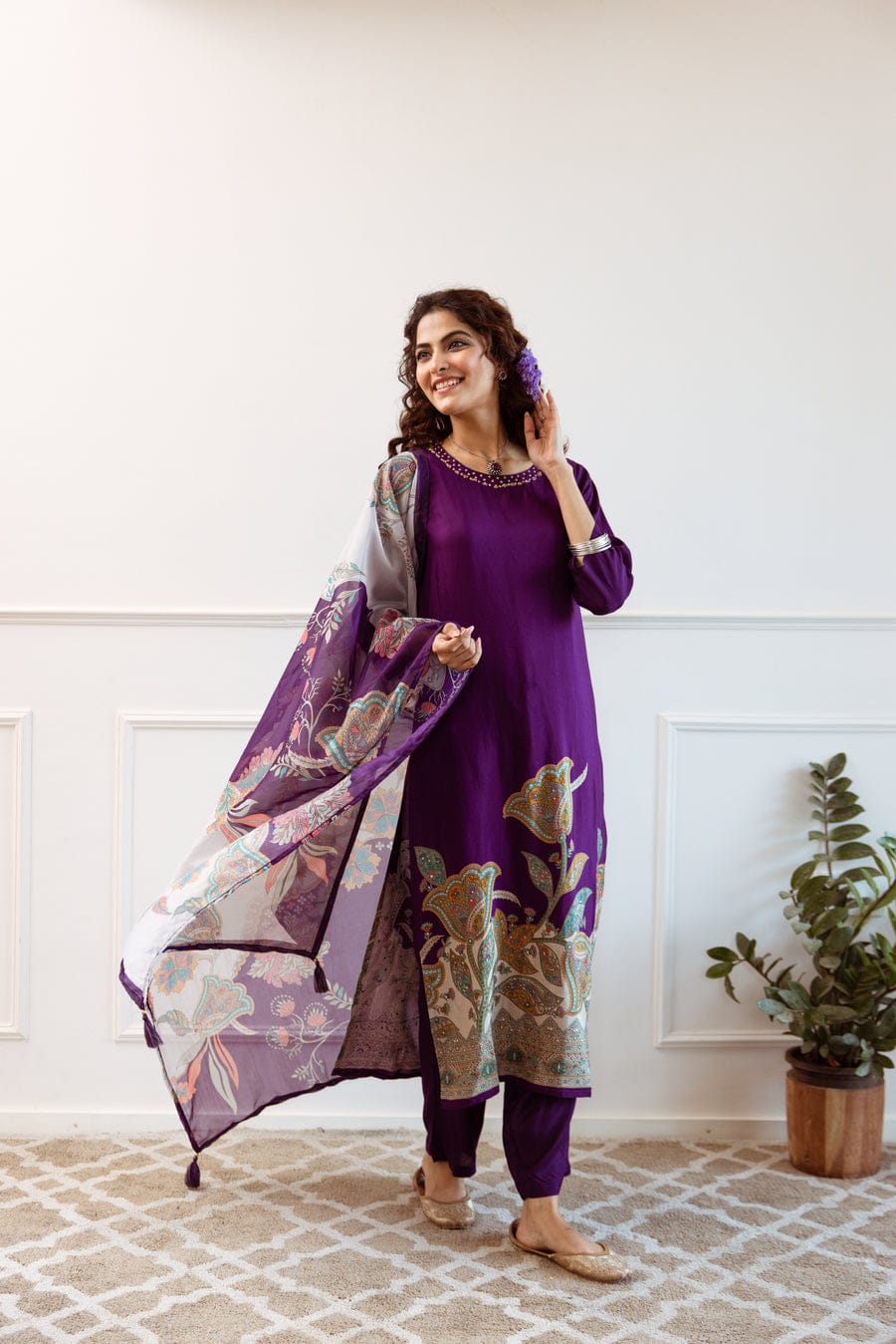 Gulroz – Soft Silk Floral Ensemble