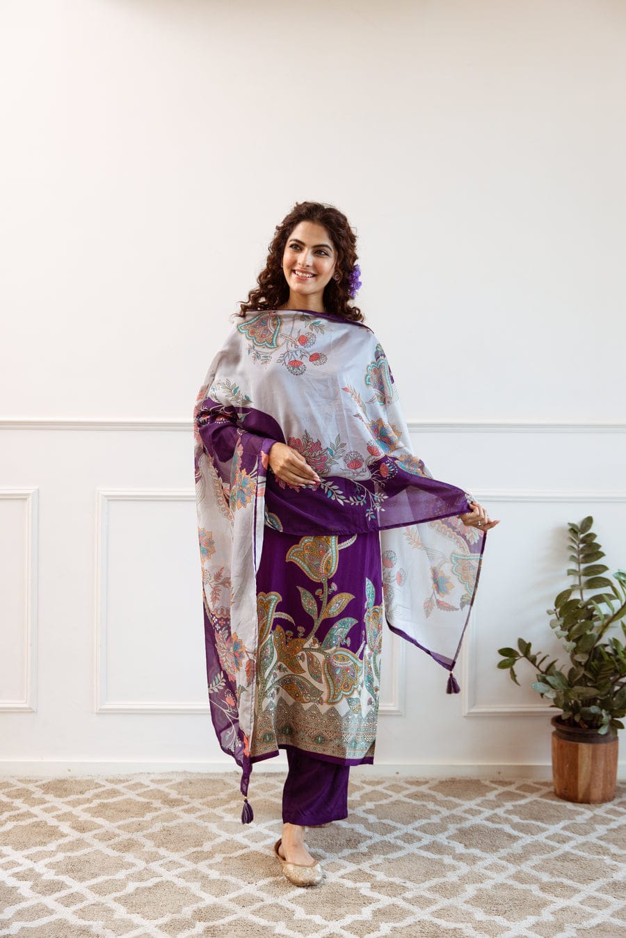 Gulroz – Soft Silk Floral Ensemble
