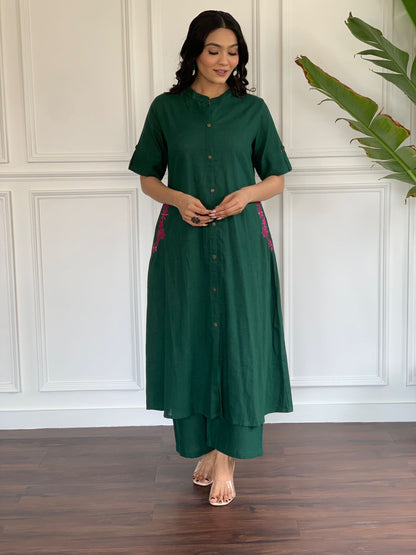 Pure south cotton handwoven kurta with plazzo
