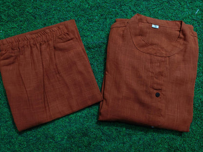 Pure south cotton handwoven kurta with plazzo