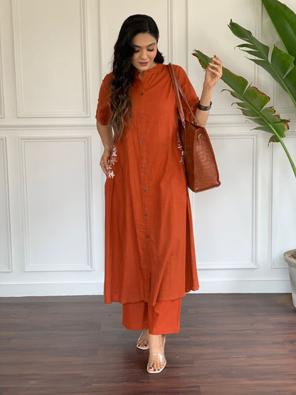 Pure south cotton handwoven kurta with plazzo