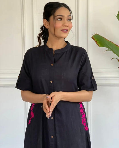 Pure south cotton handwoven kurta with plazzo