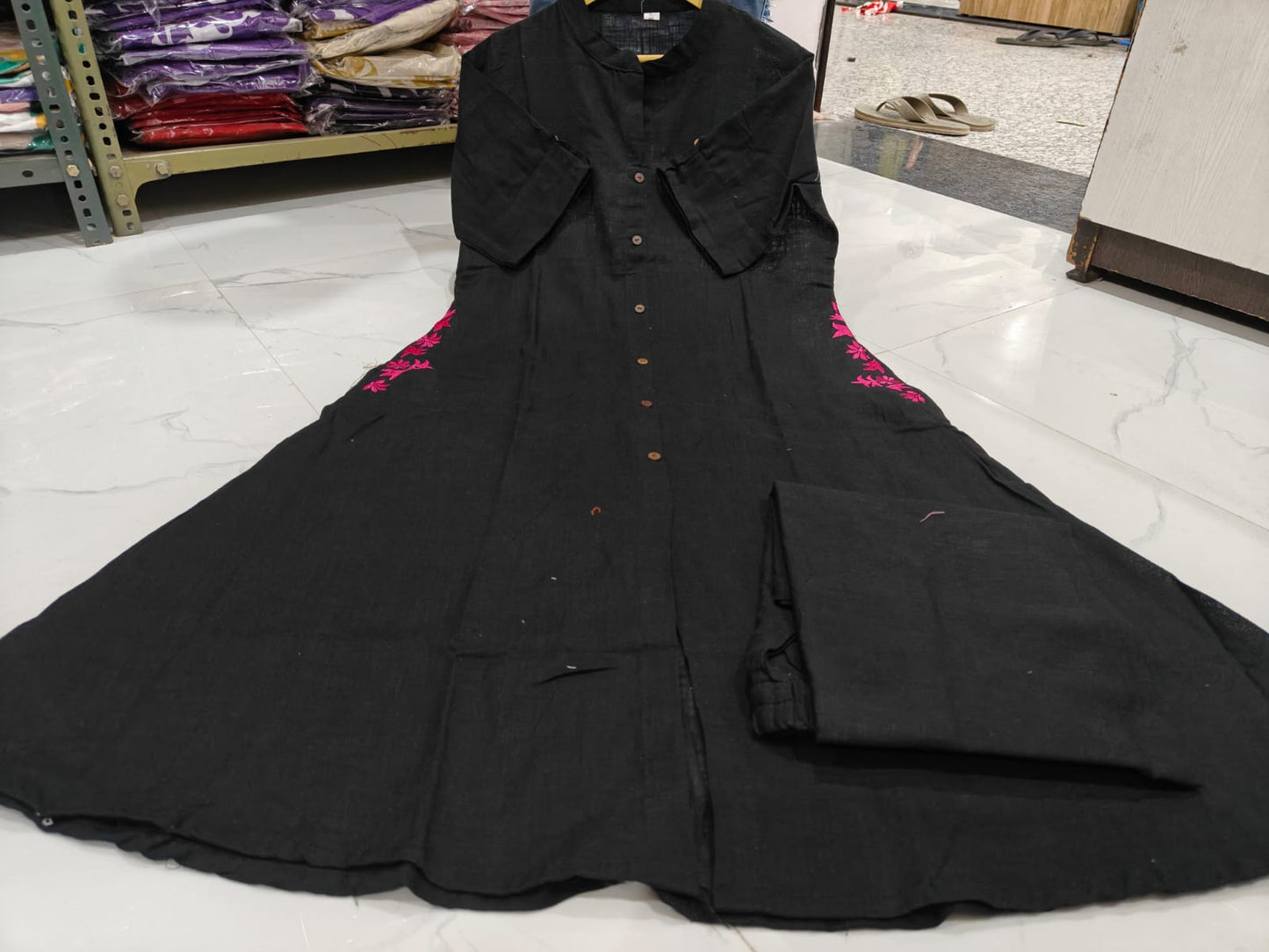 Pure south cotton handwoven kurta with plazzo