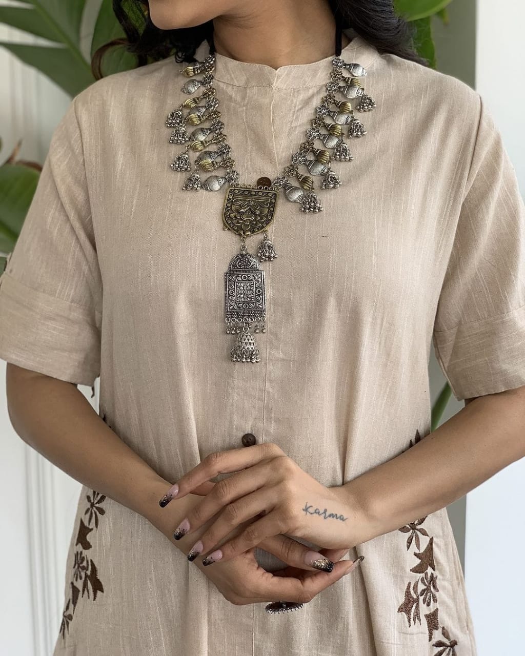 Pure south cotton handwoven kurta with plazzo