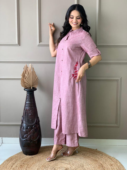 Pure south cotton handwoven kurta with plazzo