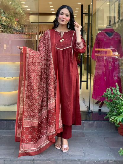 Pure Fine Cotton Suit Set