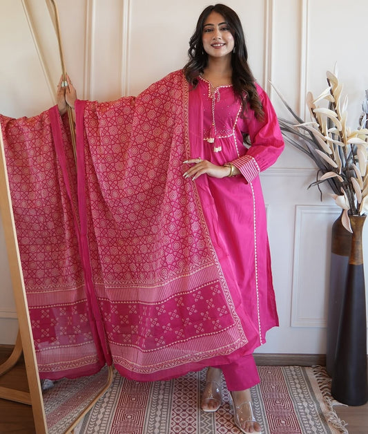 Pure Fine Cotton Suit Set