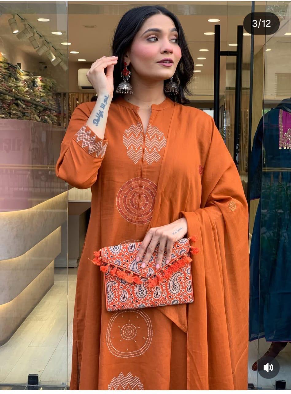 Timeless Elegance – Kurta with Palazzo & Dupatta