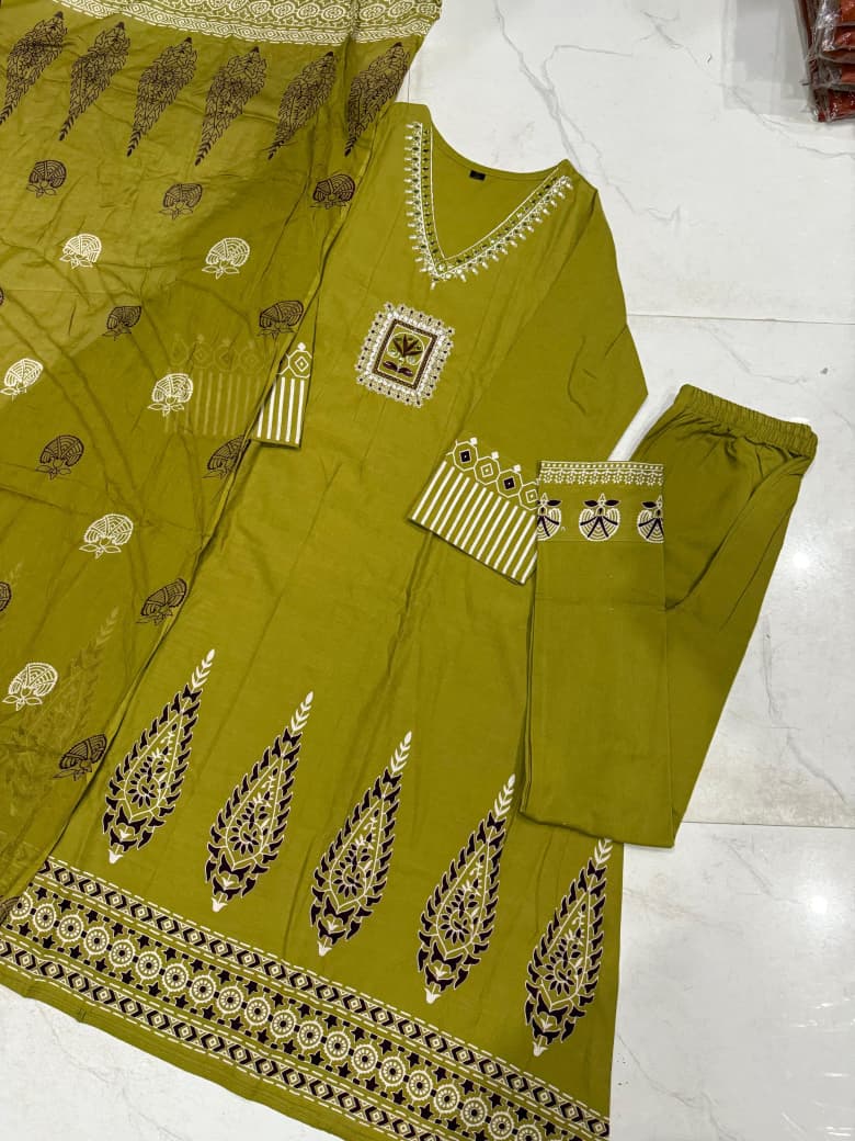 Festive Daywear Pure Cotton Kurti Set
