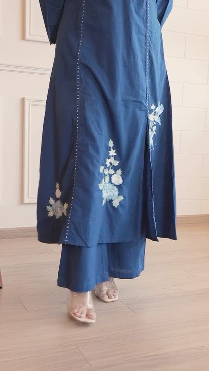 Elegant Cotton Flared Suit