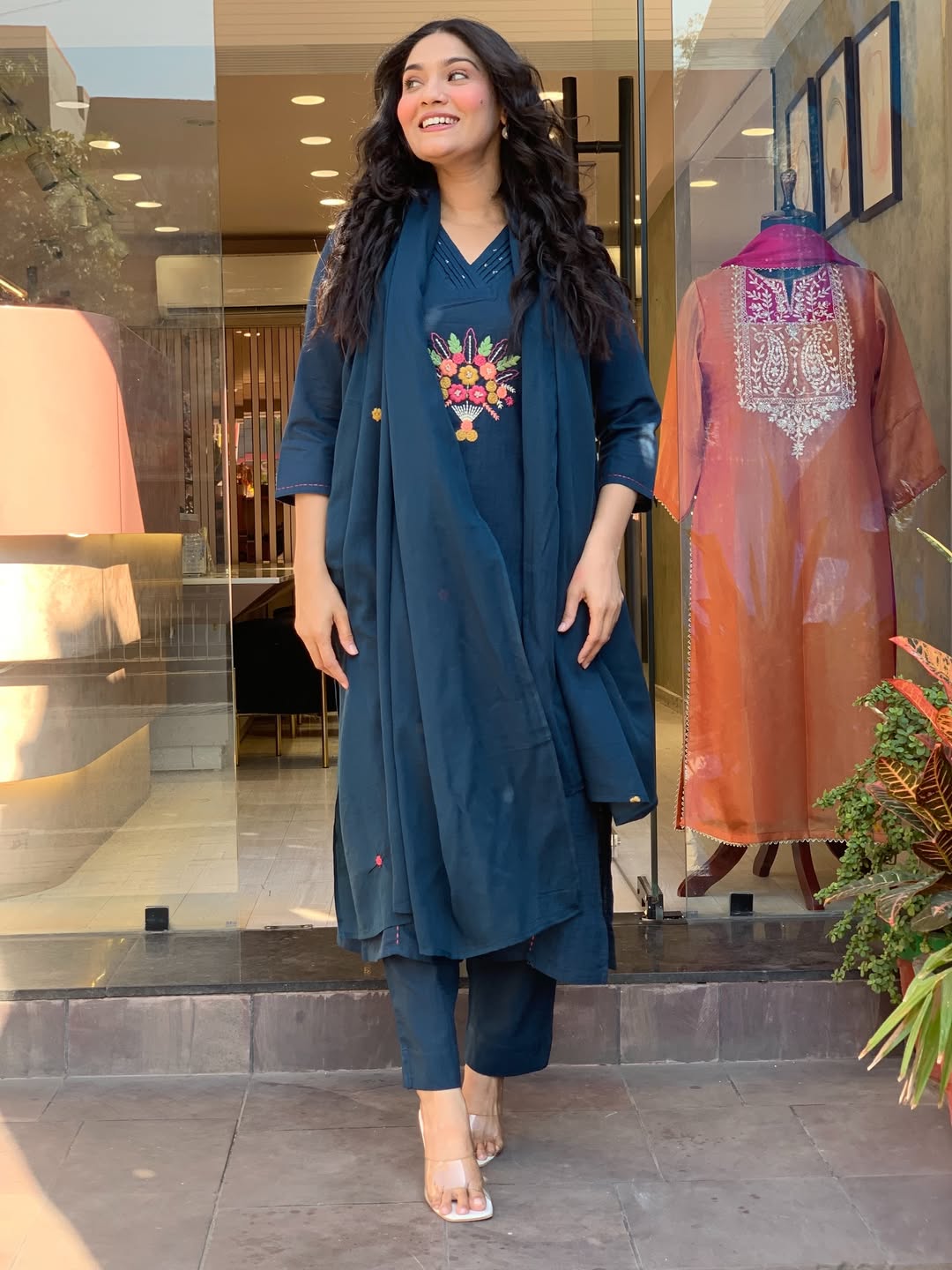 Beautiful Cotton Kurti,Pant and Dupatta set