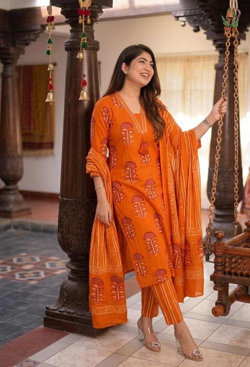Elegant Cotton Suit Set