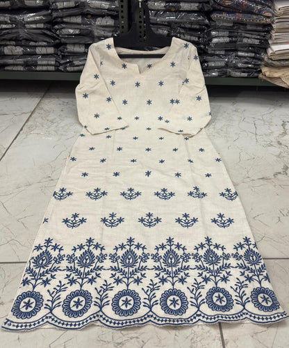Elegant Cotton Flex Kurta–Plazzo Set with Dupatta 💙✨