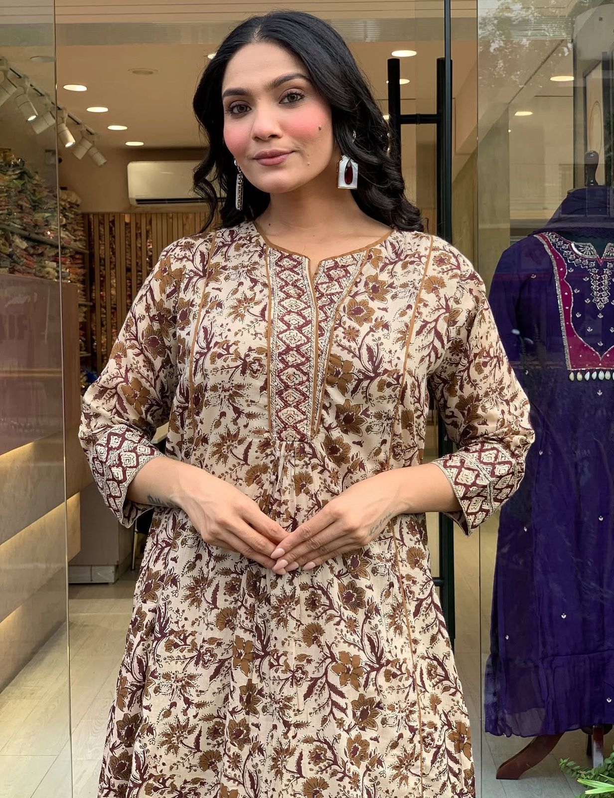 Elegant Flared Anarkali kurta set