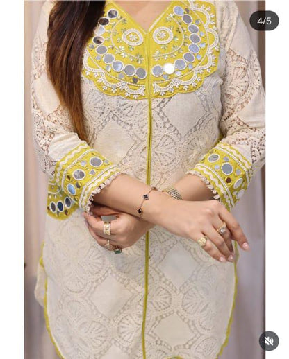 Embroidered Cotton Shiffle cord