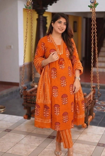 Elegant Cotton Suit Set