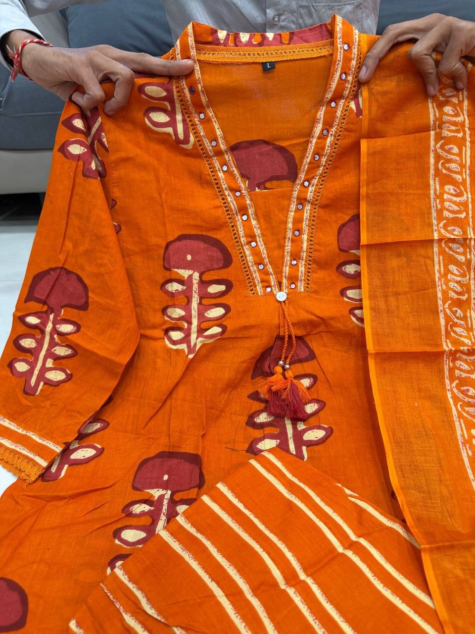 Elegant Cotton Suit Set