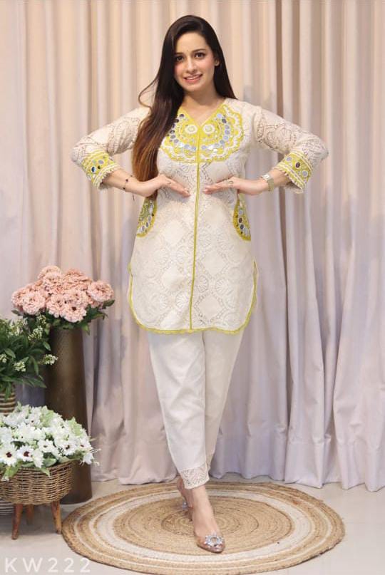 Embroidered Cotton Shiffle cord